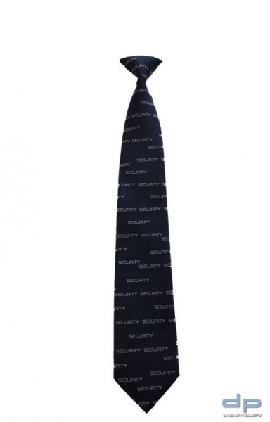 Security Krawatte im Allover Design Farbe Marine mit Vorsteckclip