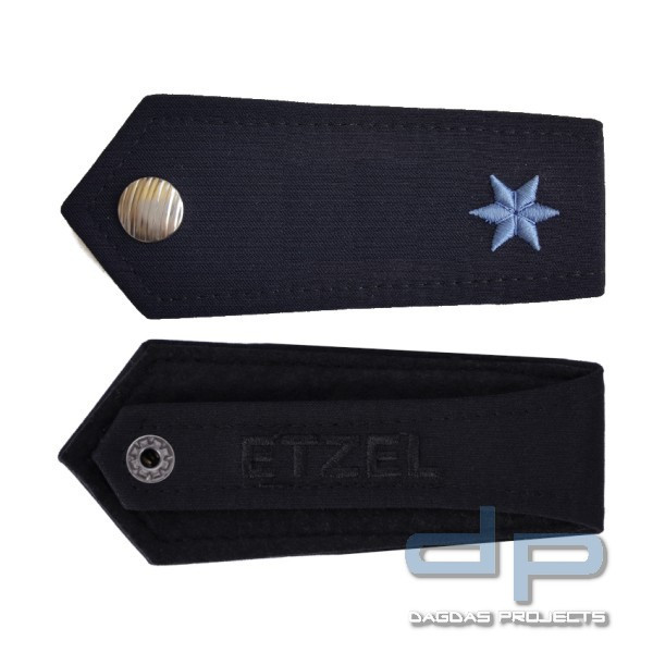 ETZEL Schulterklappen Paar mit Druckknopf Ausführung Hessen ein Stern blau