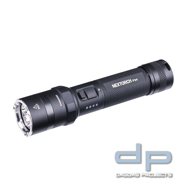 NEXTORCH P84B - 3700 Lumen Akku-LED-Taschenlampe mit 360° Warnlicht-Funktion - Notfall Glasbrecher