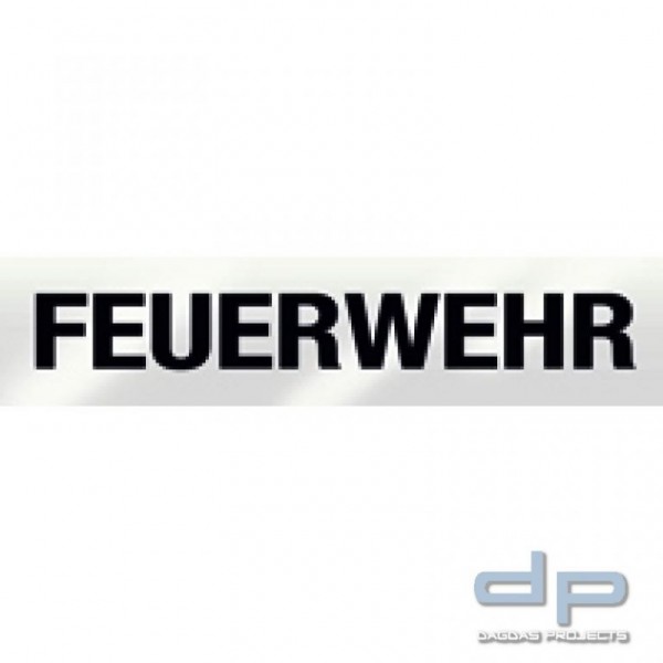 KFZ Magnetschild - FEUERWEHR - weißer Hintergrund - zugelassen bis 200 km/h - 50x10cm