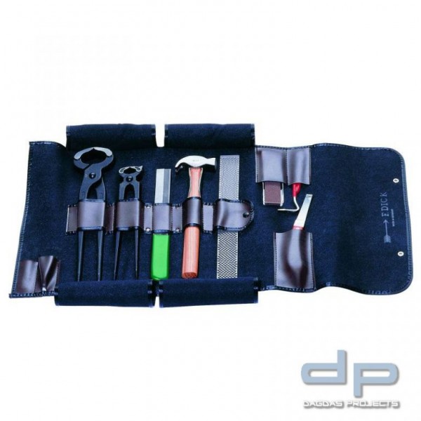 DICK® Hufbeschlagwerkzeugset mit Kunstledertasche schwarz