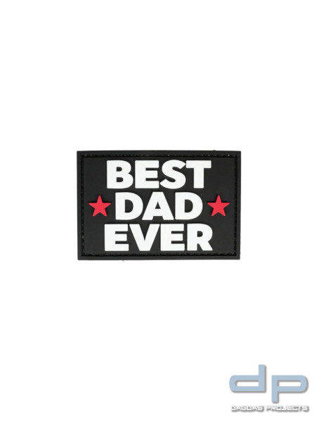 Klettabzeichen BEST DAD EVER - gummiert, 75x50 mm