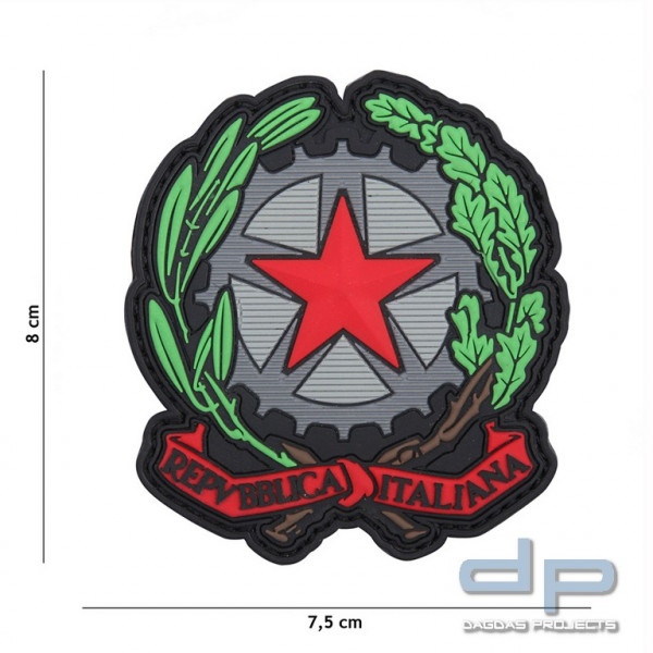Emblem 3D PVC Italienischer Stern rot