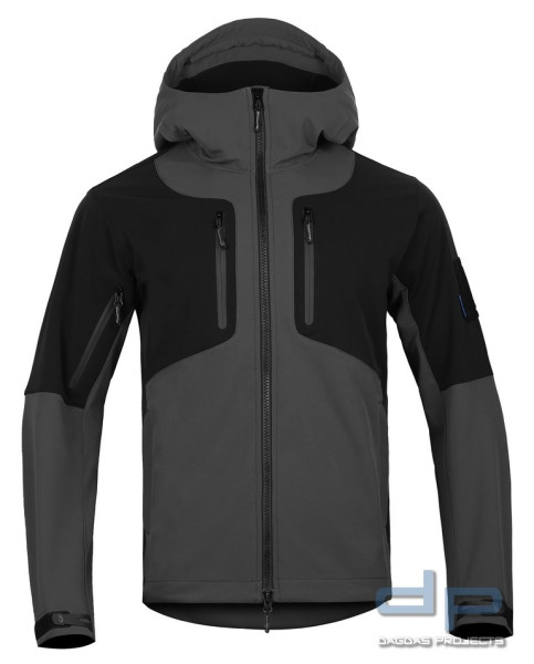 Emerson Gear Blue Label Spinosaurus Softshell Jacke in Dunkelgrau und Ranger Green