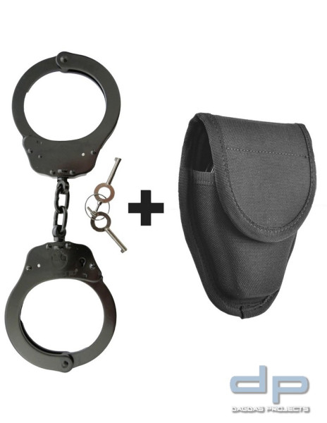 Combo COP® Stahlhandfessel 0109 + COP® 8001-MOL Molle-/Gürtelholster