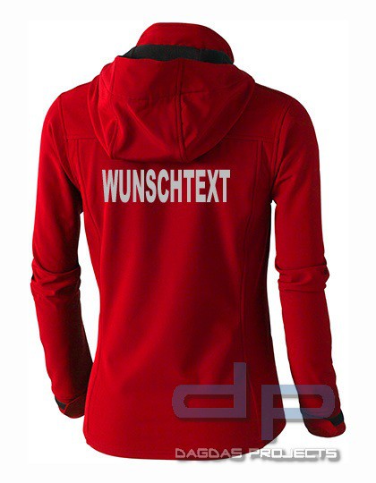 Damen Softshell Jacke tailliert in verschiedenen Farben mit Wunschtext