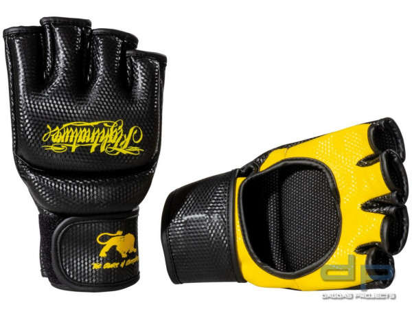 FIGHTNATURE MMA Handschuhe Training in schwarz/gelb
