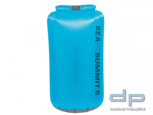 Sea to Summit Ultra-Sil Drysack 20L, blau, Volumen 20 Liter, Ultra-Sil 30D, Hypalon Rollverschluss