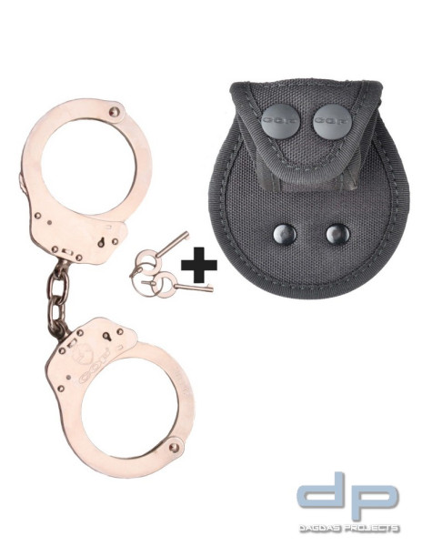 Combo COP® Stahlhandfessel 0109 + COP® 0500NC Gürtelholster