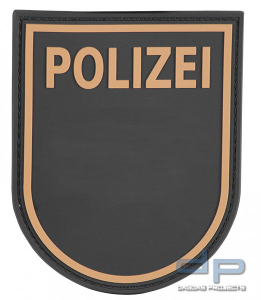 3D Ärmelabzeichen Polizei Bayern (Schwarz)