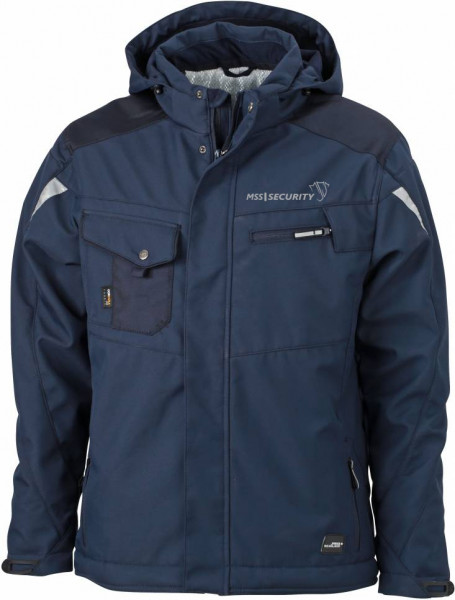 Behörden Softshell Jacke Navy mit 3 Fach Logo MSS