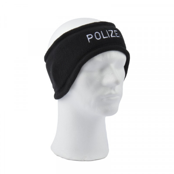 Fleece - Stirnband, Stick -POLIZEIBEHÖRDE- in Navy oder Schwarz