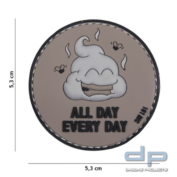 Emblem 3D PVC All Day Every Day grau