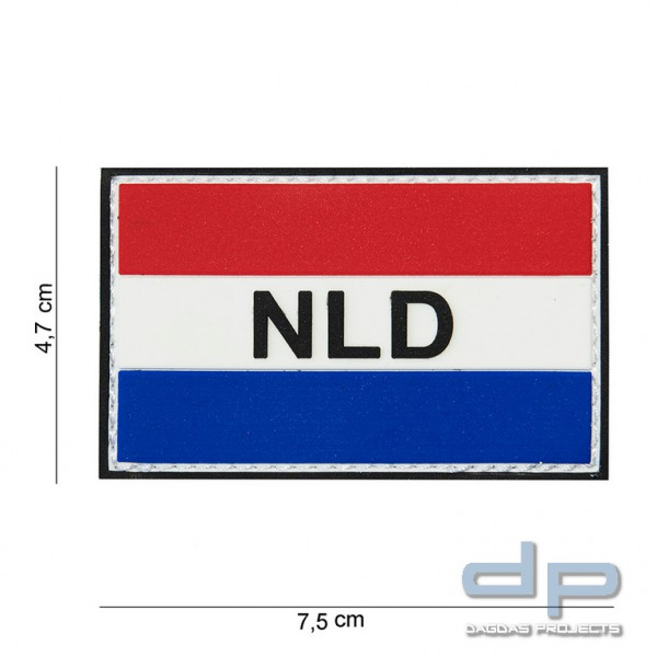 Emblem 3D PVC NLD rot/weiss/blau
