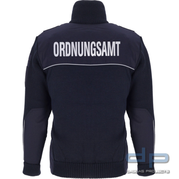 ETZEL Strickjacke Modell Baden-Württemberg mit Aufdruck nach Wunsch in Reflex Silber