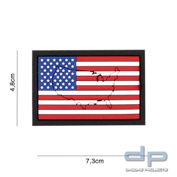 Emblem 3D PVC USA mit Kontur