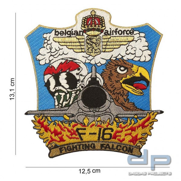 Emblem Stoff Belgian Air Force F-16 (Falke)
