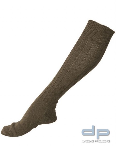BW STIEFELSOCKE M.FROTTEESOHLE OLIV Größe: 46-48