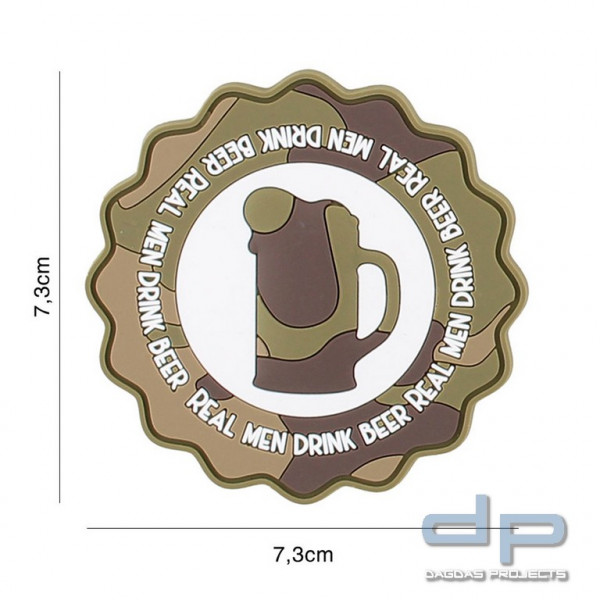 Emblem 3D PVC Drink beer woodland