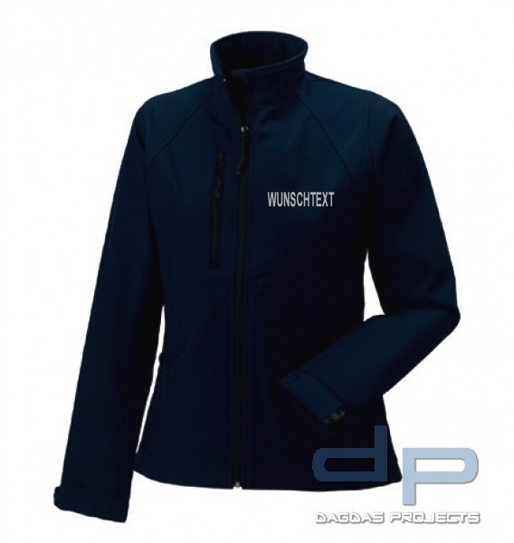 Softshell Damenjacke mit Wunschtext