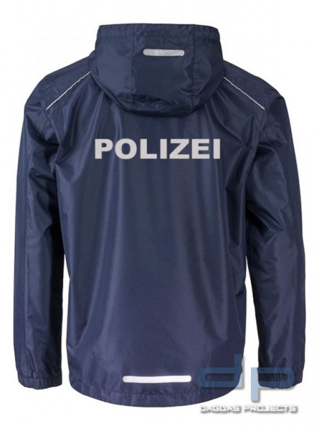 Ladies’ Rain Jacket Regenjacke Windbreaker mit Wunschaufdruck, Farbe: Navy, Größe: M