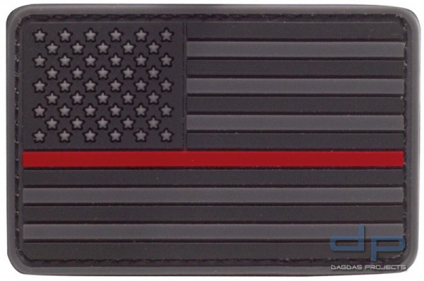 Rubber Patch US Flagge Thin Red Line