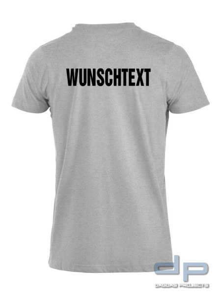 Clique Premium-T in verschiedenen Farben mit Aufdruck nach Wunsch auf Brust und Rücken