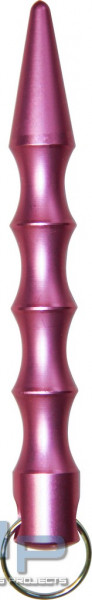 Kubotan Key Chain, Aluminium (Griff gewellt), pink