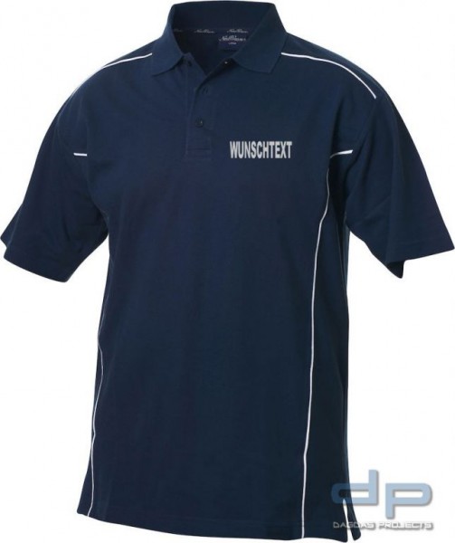 Behörden Polo Piqué Herren Navy Blue mit Wunschaufdruck