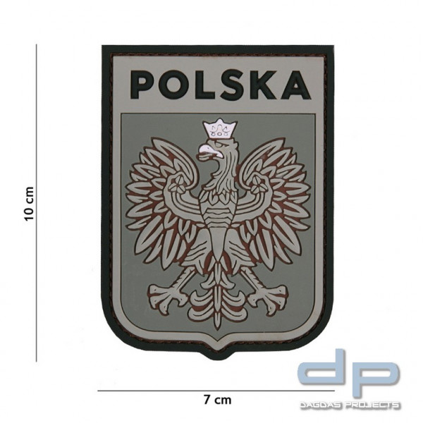 Emblem 3D PVC Polnisches Schild grau