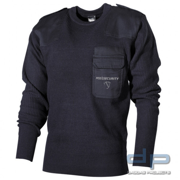 BW Pullover, mit Brusttasche, blau und MSS Logo