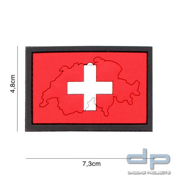 Emblem 3D PVC Schweiz mit Kontur