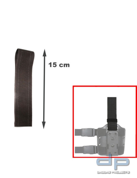 COP® 9296-15 vertikale Textilschlaufe für Oberschenkelholster, 15 cm