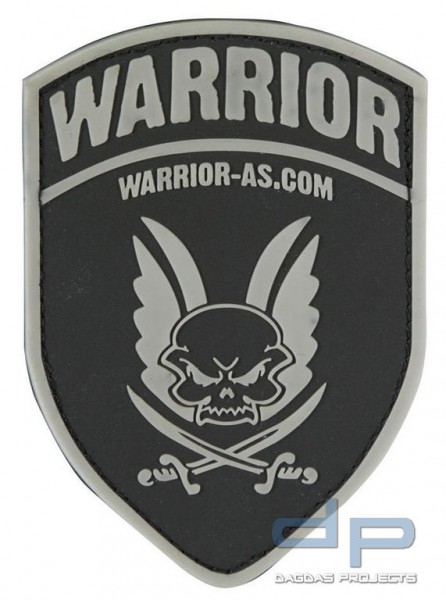 Warrior AS Rubber Patch Logo Shield Black