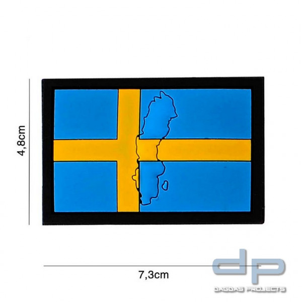 Emblem 3D PVC Schweden mit Kontur