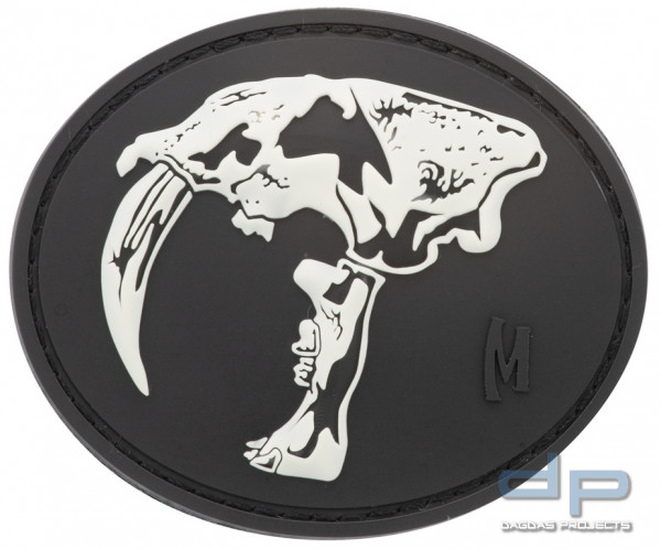 Maxpedition Rubber Patch SABERTOOTH SKULL Glow