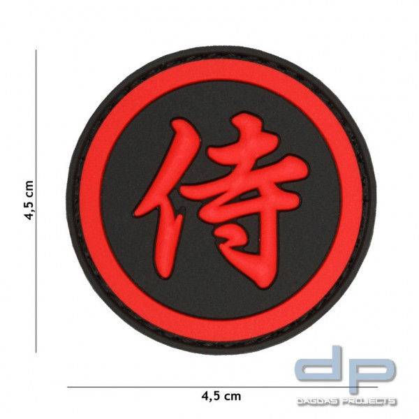 Emblem 3D PVC Samurai rot