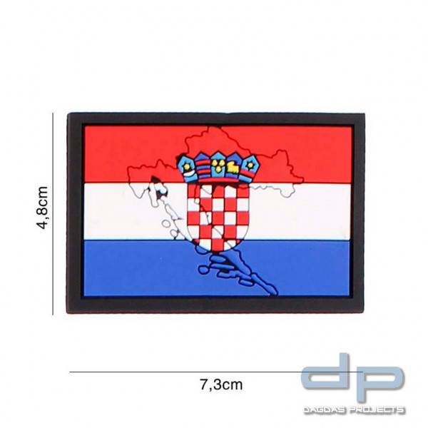 Emblem 3D PVC Kroatien mit Kontur