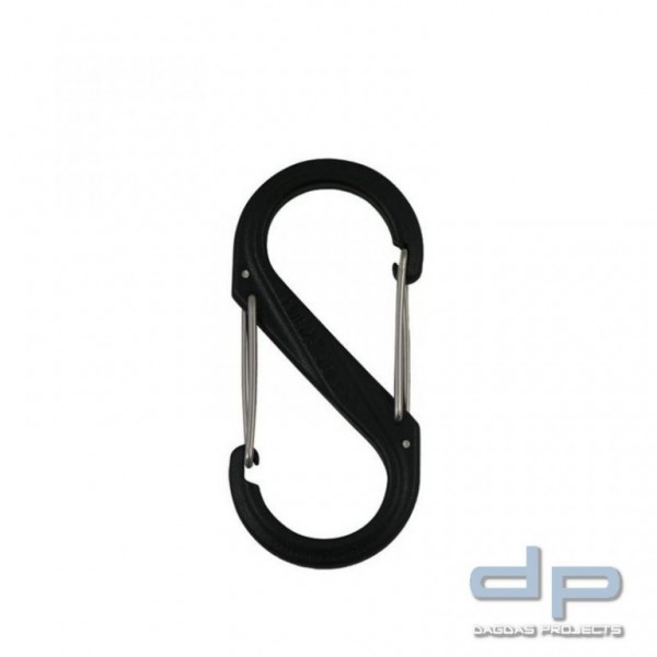 NiteIze™ Doppelkarabiner S-Biner Kunststoff Größe # 4 schwarz, 8,8 x 3,8 x 0,76 cm