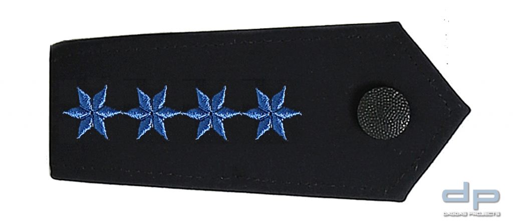 Knopfloch Schulterklappen Wasserschutz 4 Streifen Polizeihauptmeister 