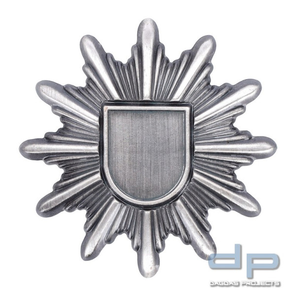 Mützenstern mit Druckknopf, Silber