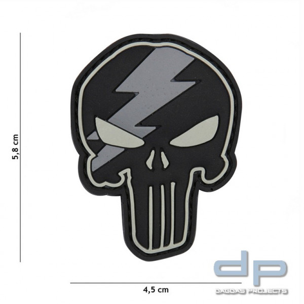 Emblem 3D PVC Punisher Thunder Grau