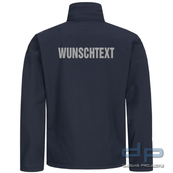 Schnittschutz-Funktionsjacke Oldenburg Navy-Blue mit Wunschaufdruck in reflex silber