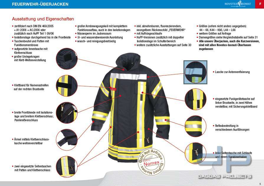 Feuerwehr-Überjacke HuPF Teil Oberstoff: Kermel® HSK (