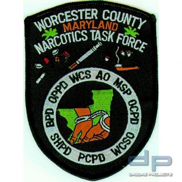 Stoffaufnäher - Worcester County - Maryland - Narcotics Task Force