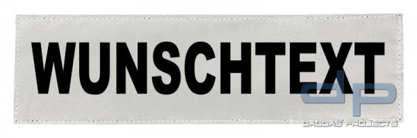 Reflexschild - matt - Klett - 28x8cm - silber - Wunschtext