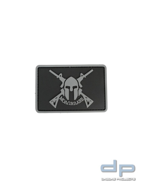 Klettabzeichen MOLON LABE TWO RIFLES- gummiert, 75x50 mm in verschiedenen Farben