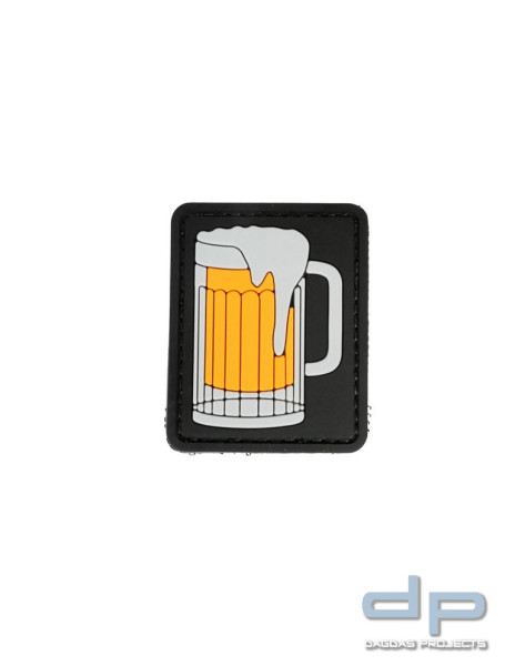 Klettabzeichen BIG BEER - gummiert, 40x50 mm in Schwarz