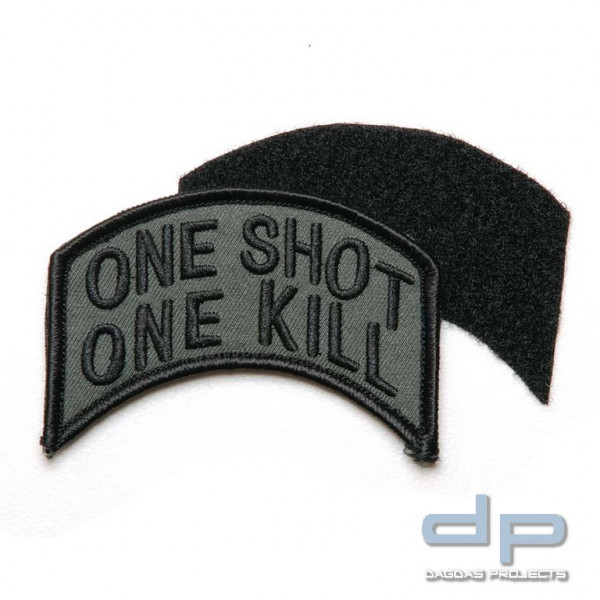 Emblem Stoff One Shot One Kill mit Klettband