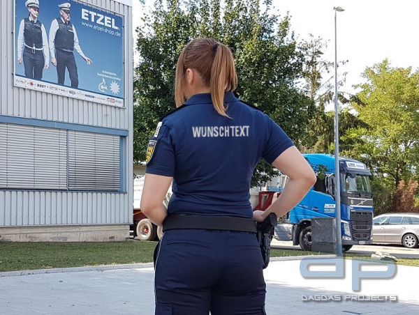 ETZEL Dienstpoloshirt dunkelblau, Damen mit Aufdruck nach Wunsch auf Brust und Rücken